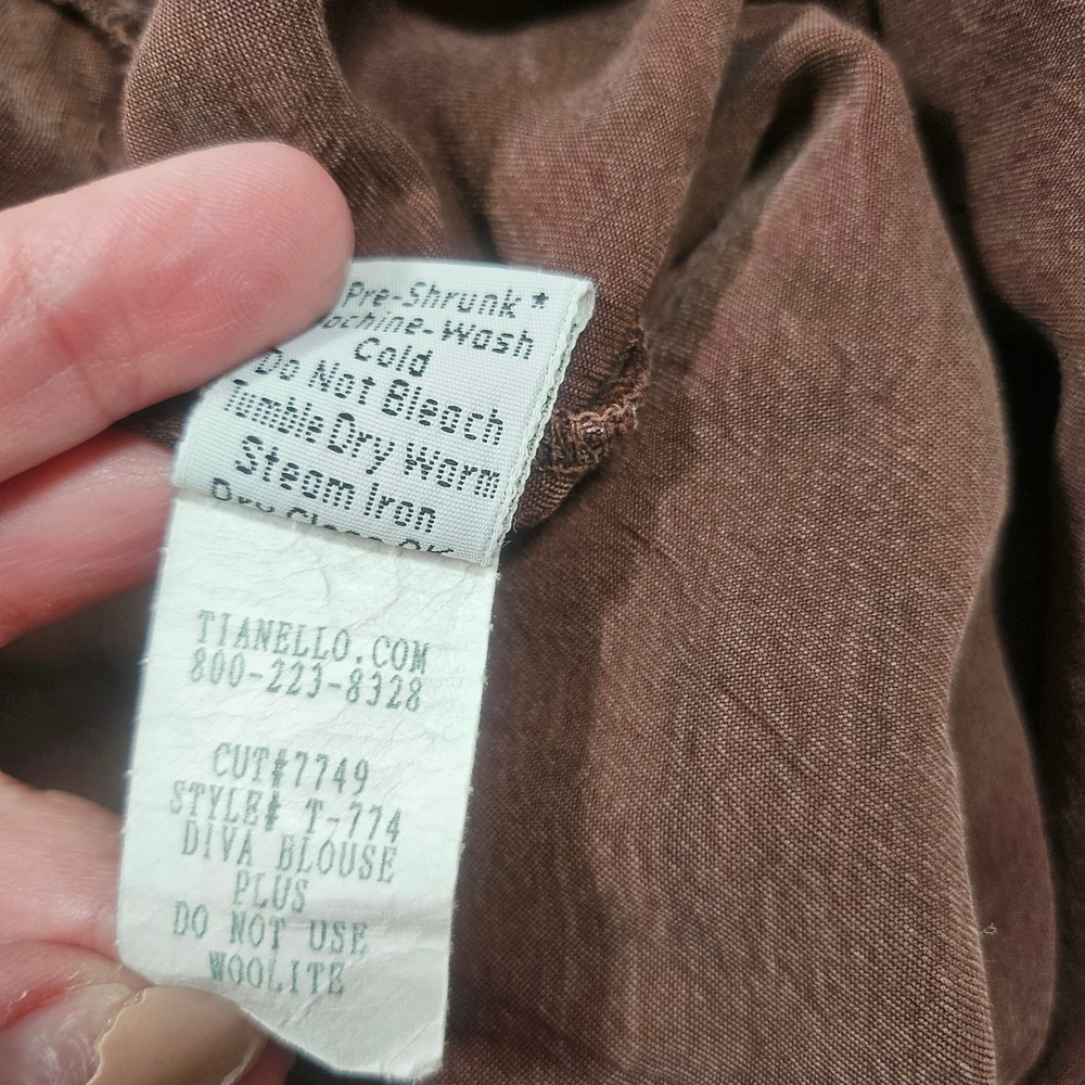Tianello Soul of Africa Vintage Tribal Print Tencel Rayon Tunic  made in USA Med - Picture 10 of 11
